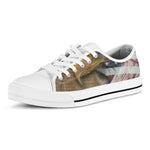 American Land Of Liberty Print White Low Top Shoes
