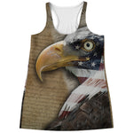American Land Of Liberty Print Women's Racerback Tank Top
