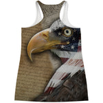 American Land Of Liberty Print Women's Racerback Tank Top