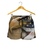 American Land Of Liberty Print Women's Shorts