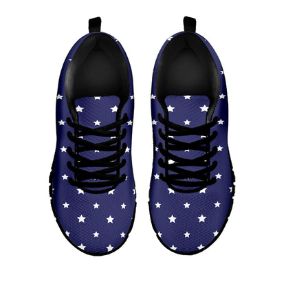 American Little Star Pattern Print Black Sneakers