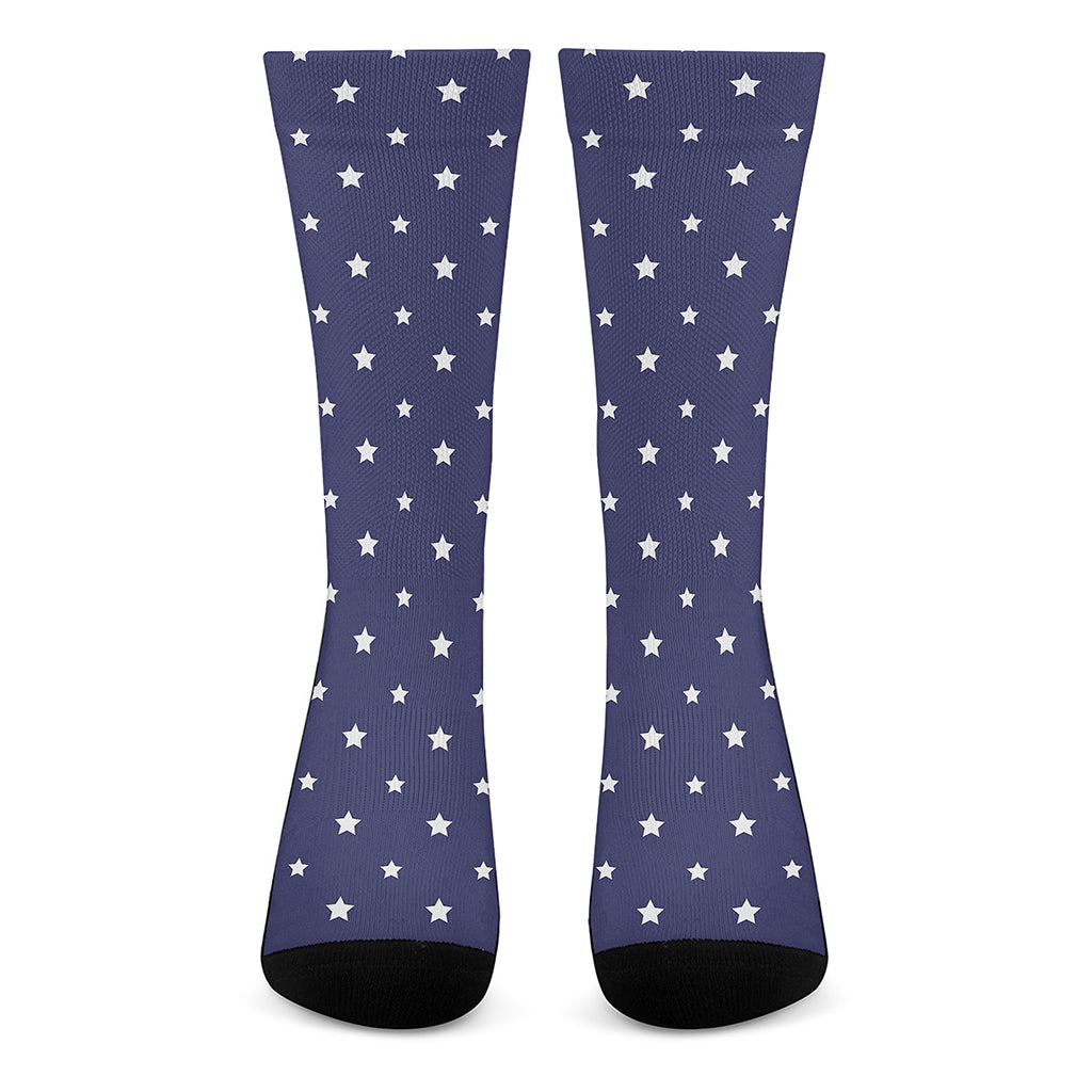 American Little Star Pattern Print Crew Socks