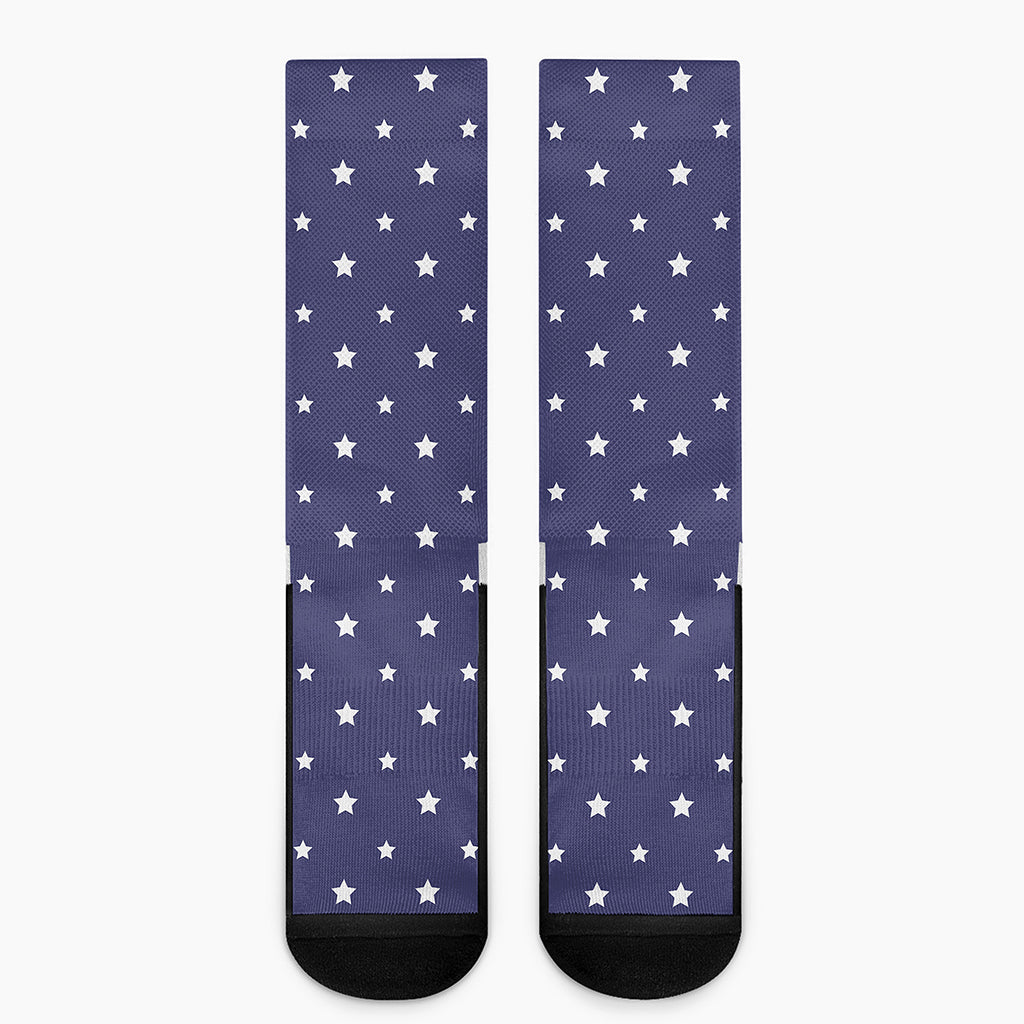 American Little Star Pattern Print Crew Socks