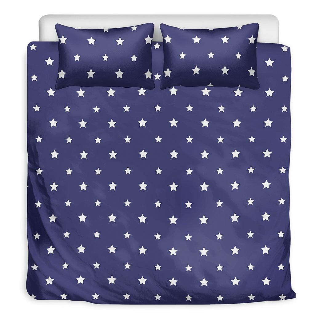 American Little Star Pattern Print Duvet Cover Bedding Set