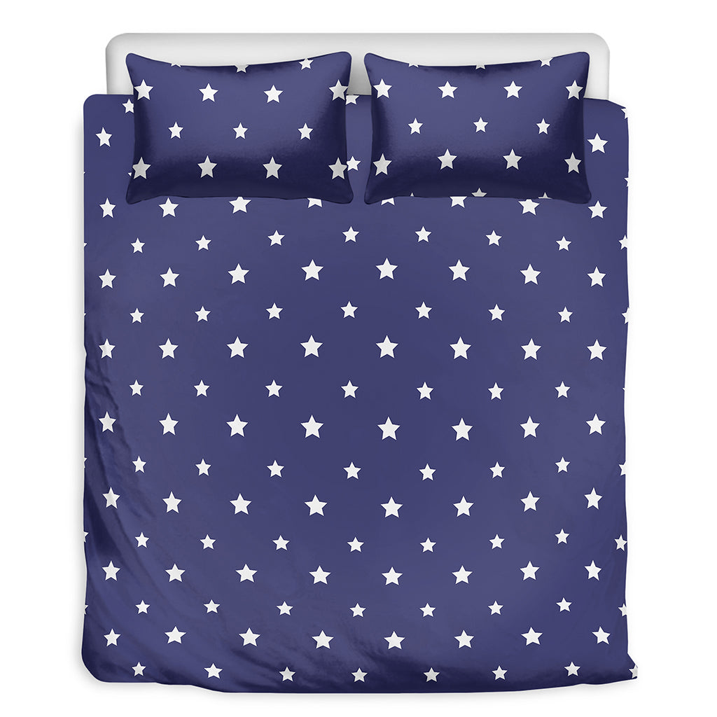 American Little Star Pattern Print Duvet Cover Bedding Set