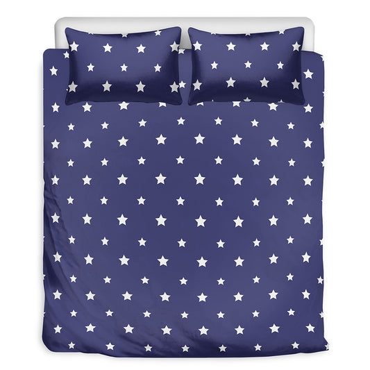 American Little Star Pattern Print Duvet Cover Bedding Set
