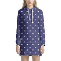 American Little Star Pattern Print Pullover Hoodie Dress