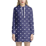 American Little Star Pattern Print Hoodie Dress