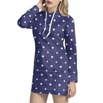 American Little Star Pattern Print Hoodie Dress