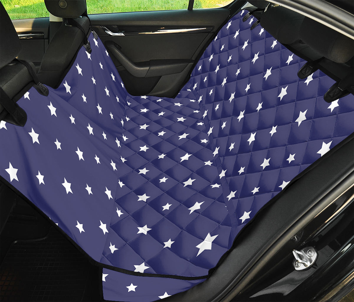 American Little Star Pattern Print Pet Car Back Seat Cover