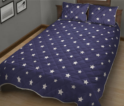 American Little Star Pattern Print Quilt Bed Set
