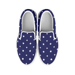 American Little Star Pattern Print White Slip On Shoes