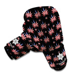 American Marijuana Leaf Pattern Print Boxing Gloves