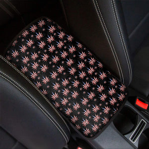 American Marijuana Leaf Pattern Print Car Center Console Cover