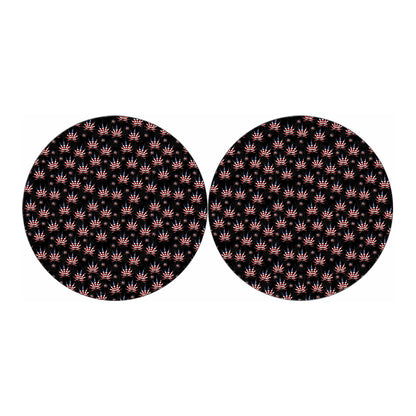 American Marijuana Leaf Pattern Print Car Coasters