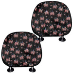 American Marijuana Leaf Pattern Print Car Headrest Covers