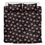 American Marijuana Leaf Pattern Print Duvet Cover Bedding Set