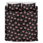 American Marijuana Leaf Pattern Print Duvet Cover Bedding Set