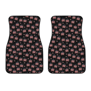 American Marijuana Leaf Pattern Print Front Car Floor Mats