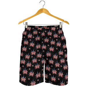 American Marijuana Leaf Pattern Print Men's Shorts