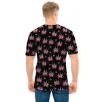 American Marijuana Leaf Pattern Print Men's T-Shirt