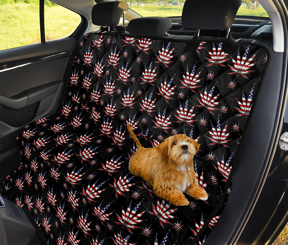 American Marijuana Leaf Pattern Print Pet Car Back Seat Cover