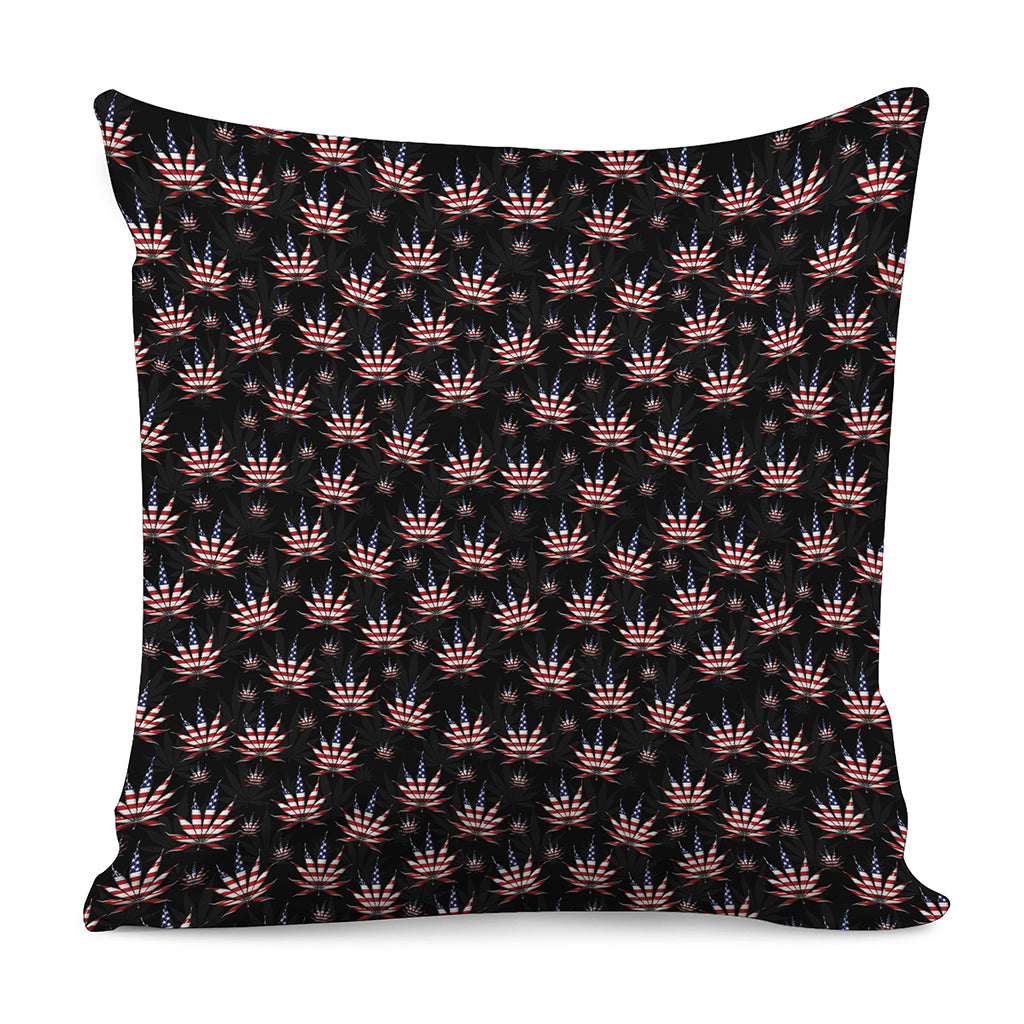 American Marijuana Leaf Pattern Print Pillow Cover