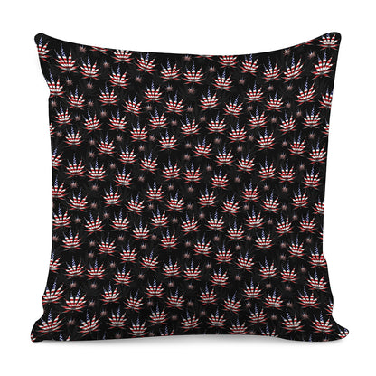 American Marijuana Leaf Pattern Print Pillow Cover