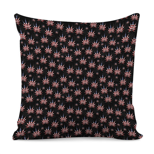 American Marijuana Leaf Pattern Print Pillow Cover