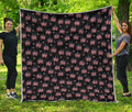 American Marijuana Leaf Pattern Print Quilt