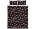 American Marijuana Leaf Pattern Print Quilt Bed Set