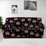 American Marijuana Leaf Pattern Print Sofa Cover