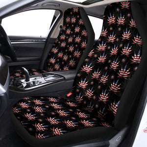 American Marijuana Leaf Pattern Print Universal Fit Car Seat Covers