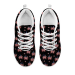 American Marijuana Leaf Pattern Print White Sneakers