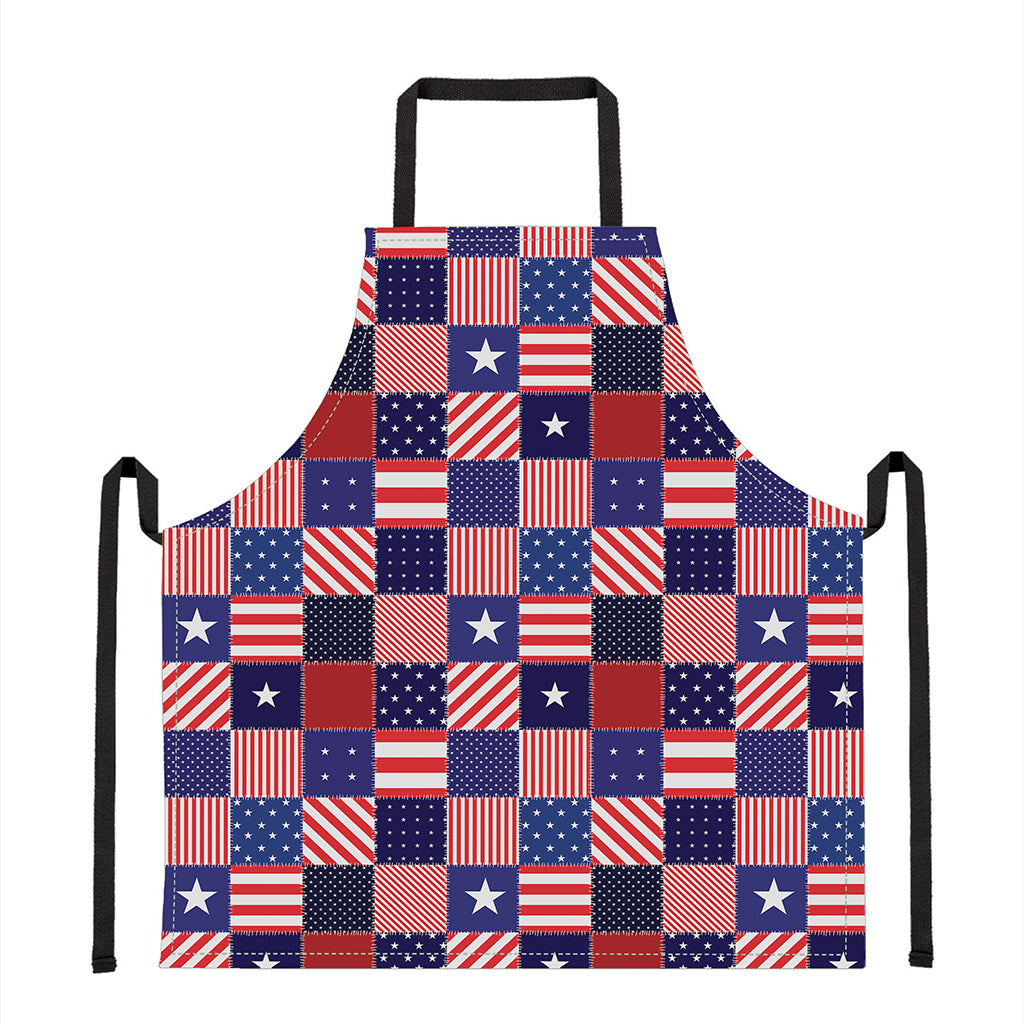 American Patriotic Patchwork Print Apron