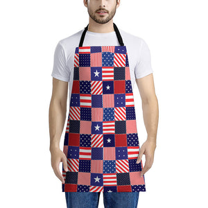 American Patriotic Patchwork Print Apron