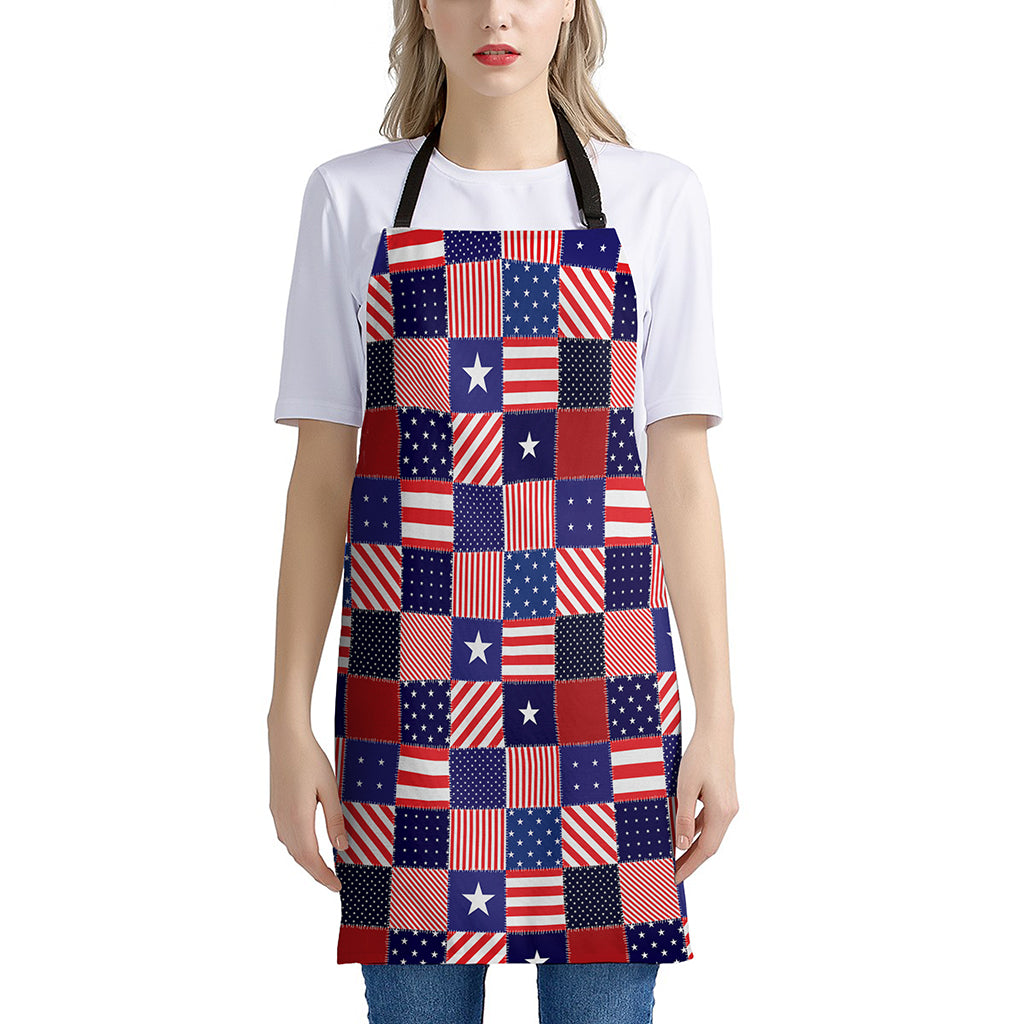 American Patriotic Patchwork Print Apron