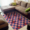 American Patriotic Patchwork Print Area Rug