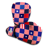 American Patriotic Patchwork Print Boxing Gloves