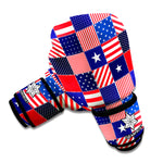 American Patriotic Patchwork Print Boxing Gloves