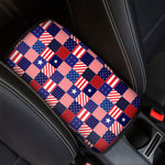 American Patriotic Patchwork Print Car Center Console Cover
