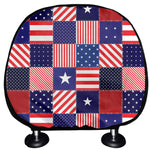 American Patriotic Patchwork Print Car Headrest Covers