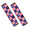 American Patriotic Patchwork Print Car Seat Belt Covers