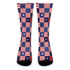 American Patriotic Patchwork Print Crew Socks