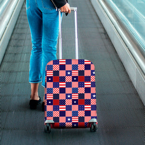 American Patriotic Patchwork Print Luggage Cover