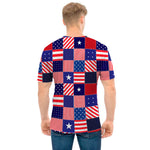 American Patriotic Patchwork Print Men's T-Shirt