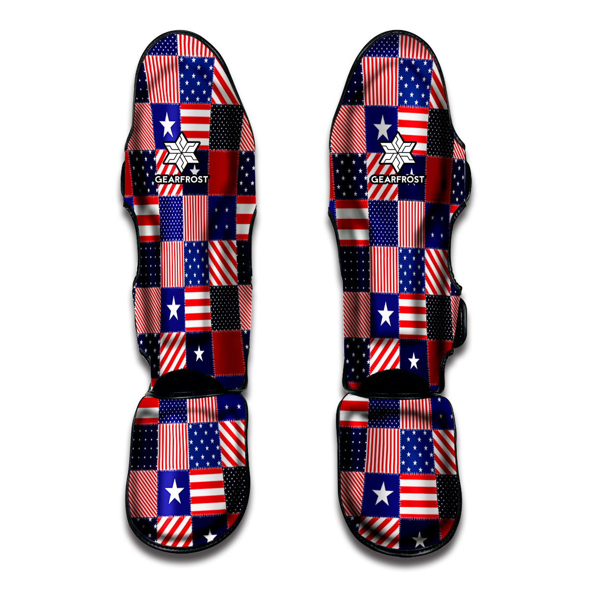 American Patriotic Patchwork Print Muay Thai Shin Guard