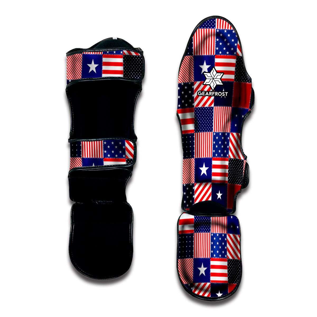 American Patriotic Patchwork Print Muay Thai Shin Guard