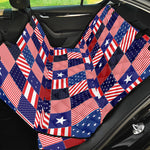 American Patriotic Patchwork Print Pet Car Back Seat Cover