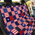 American Patriotic Patchwork Print Pet Car Back Seat Cover